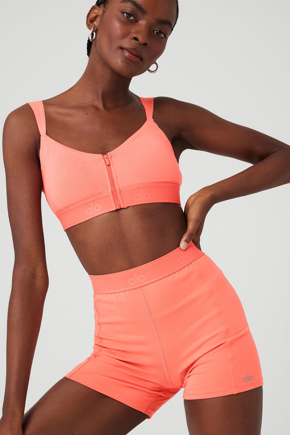 Alosoft Molded Showcase Bra & 4" Alosoft Showcase Short Set sold by Alo Yoga product image thumbnail 8