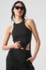 Alosoft Ribbed Revelation Tank - Black sold by Alo Yoga