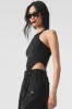 Alosoft Ribbed Revelation Tank - Black sold by Alo Yoga