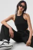 Alosoft Ribbed Revelation Tank - Black sold by Alo Yoga