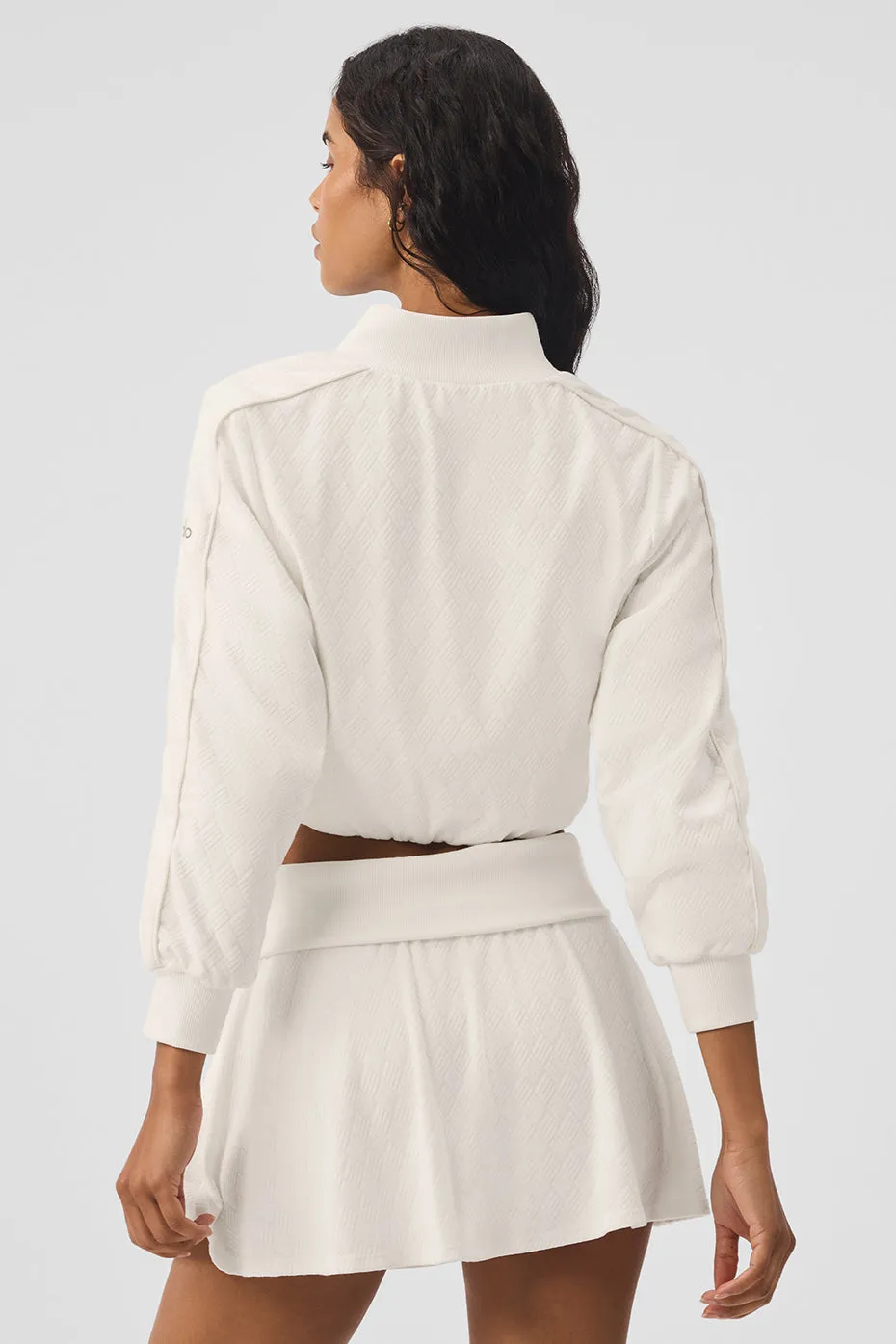 Cropped Doubles Only Full Zip Jacket - Ivory sold by Alo Yoga product image thumbnail 3