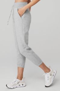 7/8 Easy Sweatpant - Athletic Heather Grey sold by Alo Yoga