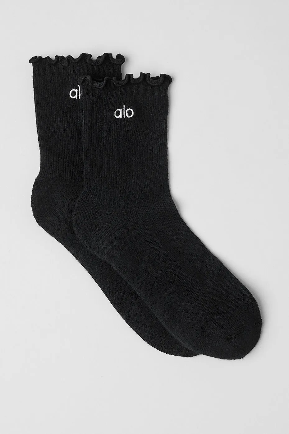 Women's Lettuce Edge Sock - Black sold by Alo Yoga