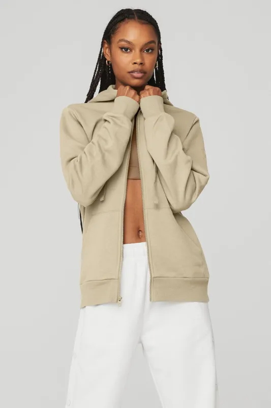 Everyday Full Zip Hoodie - California Sand made by Alo Yoga