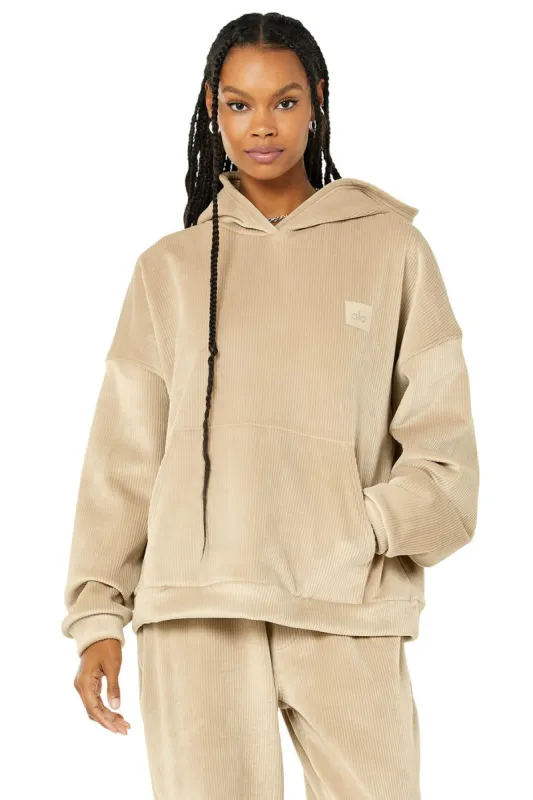 Velour Baller Hoodie - Sand Dune sold by Alo Yoga