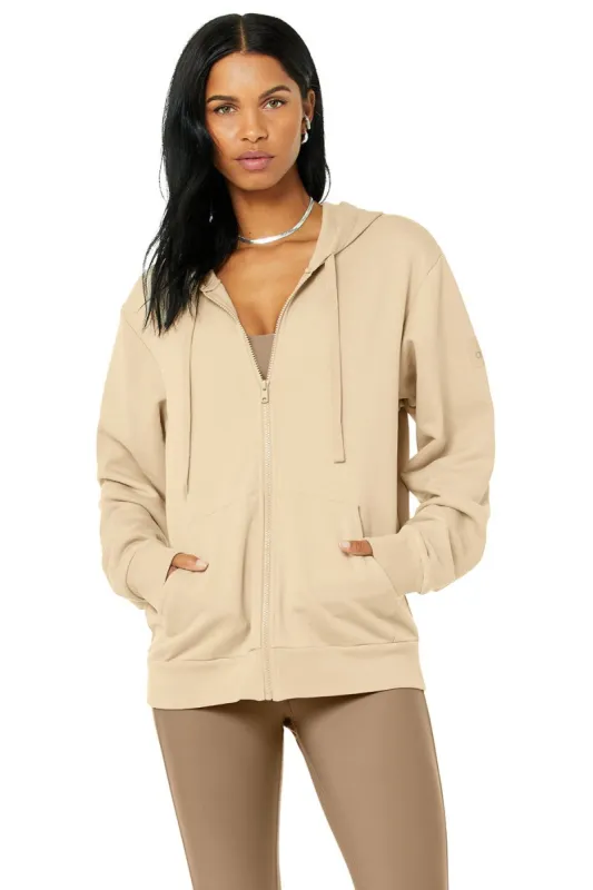Everyday Full Zip Hoodie - Sand Dune sold by Alo Yoga