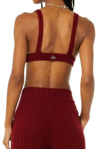 Ribbed Take Comfort Bra - Cranberry sold by Alo Yoga