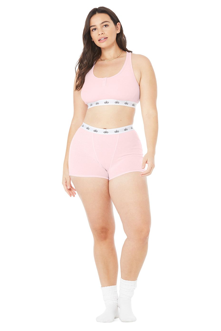 Icon Ribbed Henley Bra & Icon Ribbed Boyshort Set | Parallel