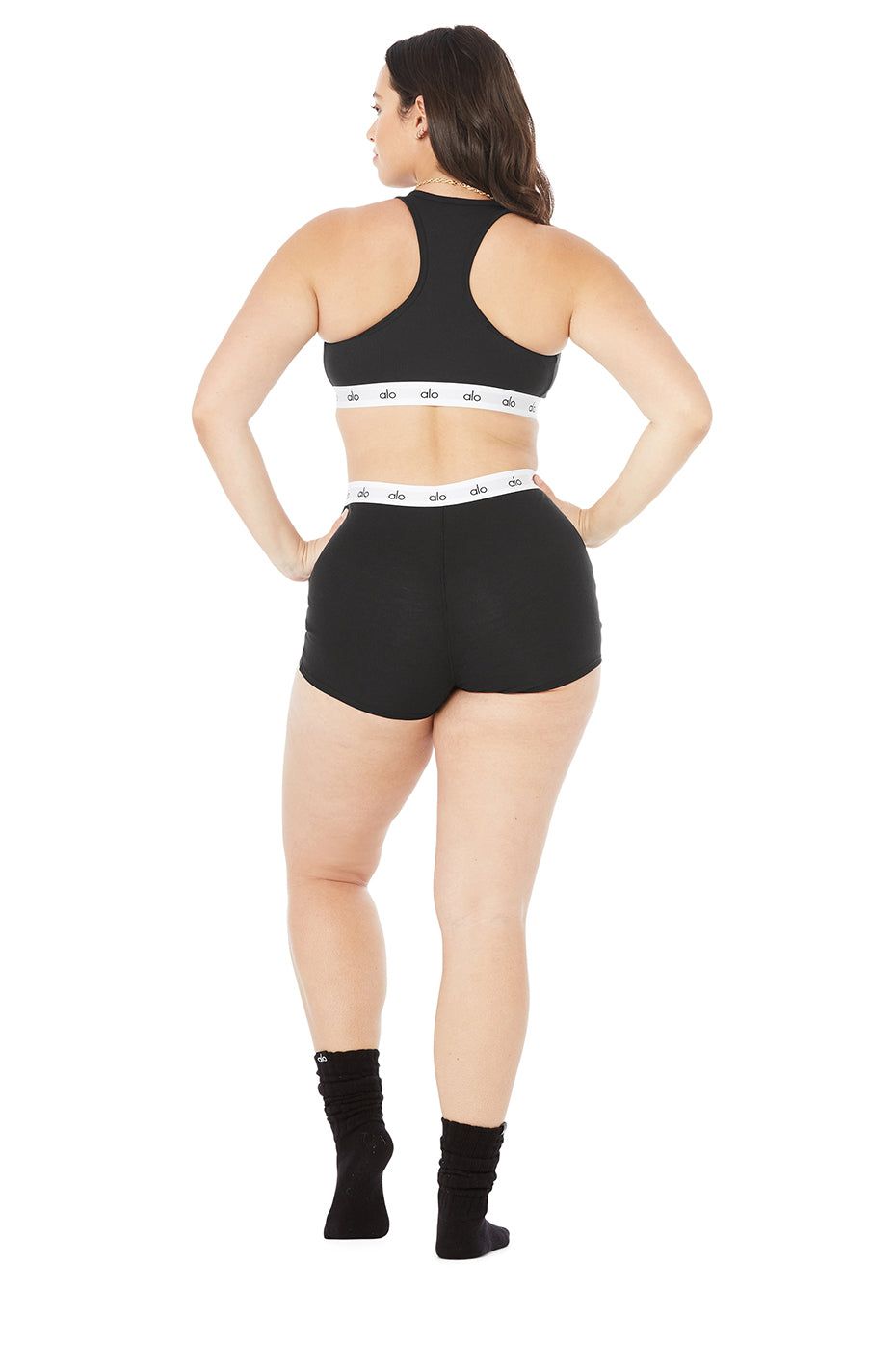 Icon Ribbed Henley Bra & Icon Ribbed Boyshort Set sold by Alo Yoga product image thumbnail 35