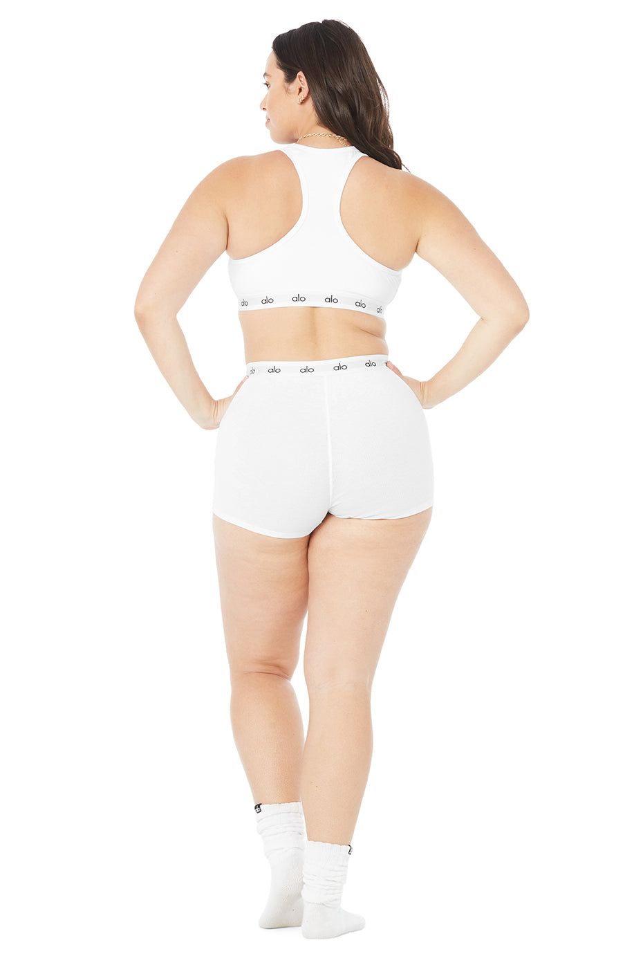 Icon Ribbed Henley Bra & Icon Ribbed Boyshort Set sold by Alo Yoga product image thumbnail 47