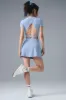 Alosoft Backspin Skirt - Seashell Blue sold by Alo Yoga