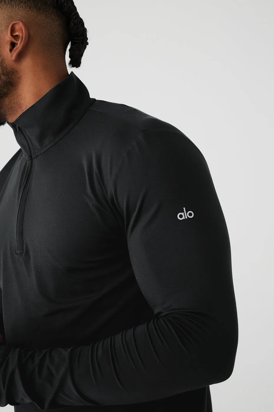 Conquer 1/4 Zip Reform Long Sleeve - Black sold by Alo Yoga product image thumbnail 5