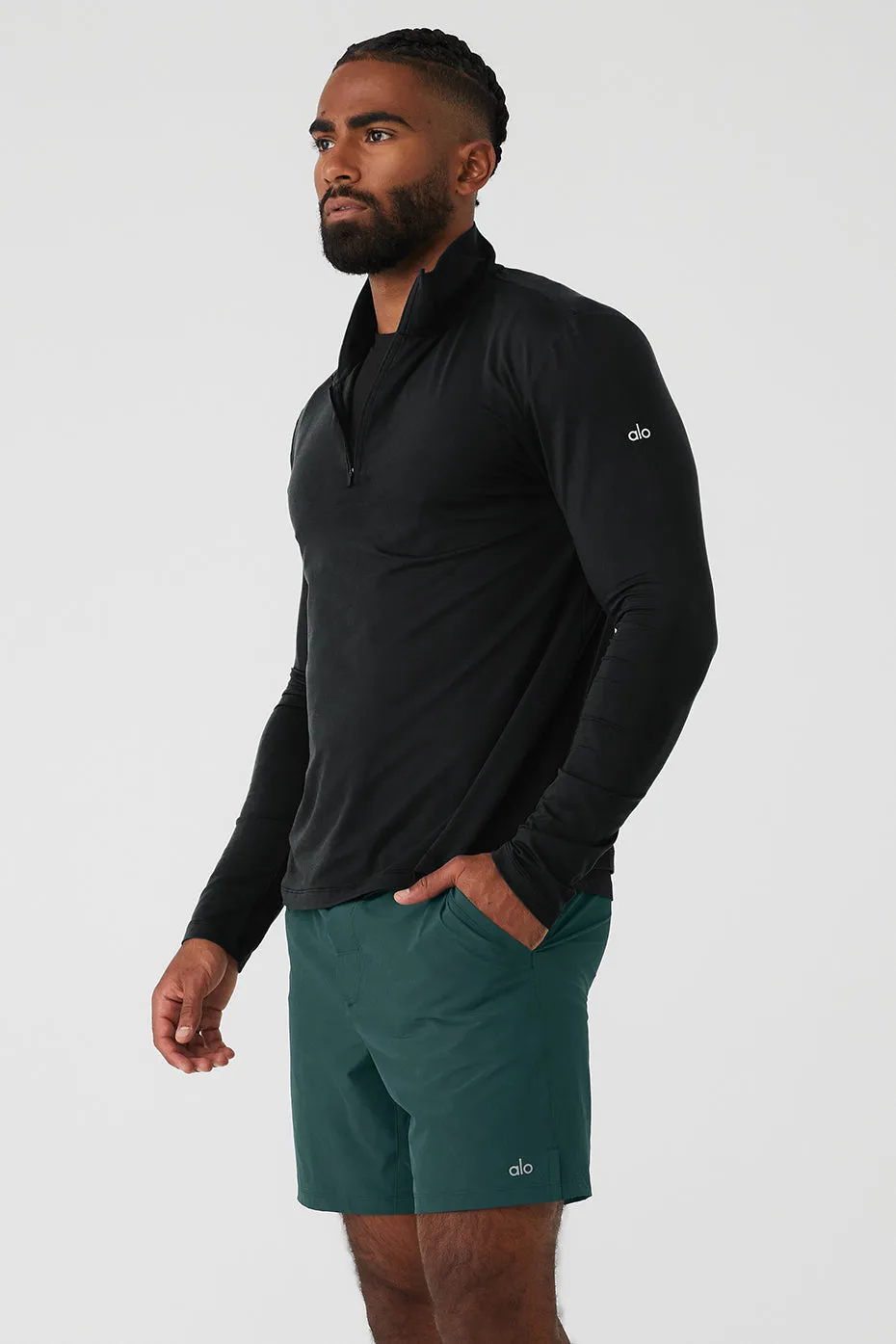 Conquer 1/4 Zip Reform Long Sleeve - Black sold by Alo Yoga product image thumbnail 3