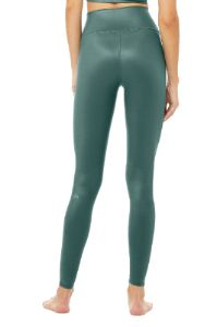 High-Waist Shine Legging - Seagrass Shine sold by Alo Yoga