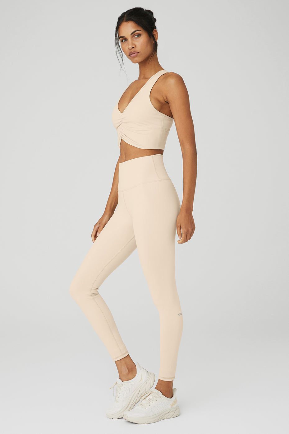 Wild Thing Bra & 7/8 High-Waist Airbrush Legging Set - Macadamia sold by Alo Yoga product image thumbnail 3