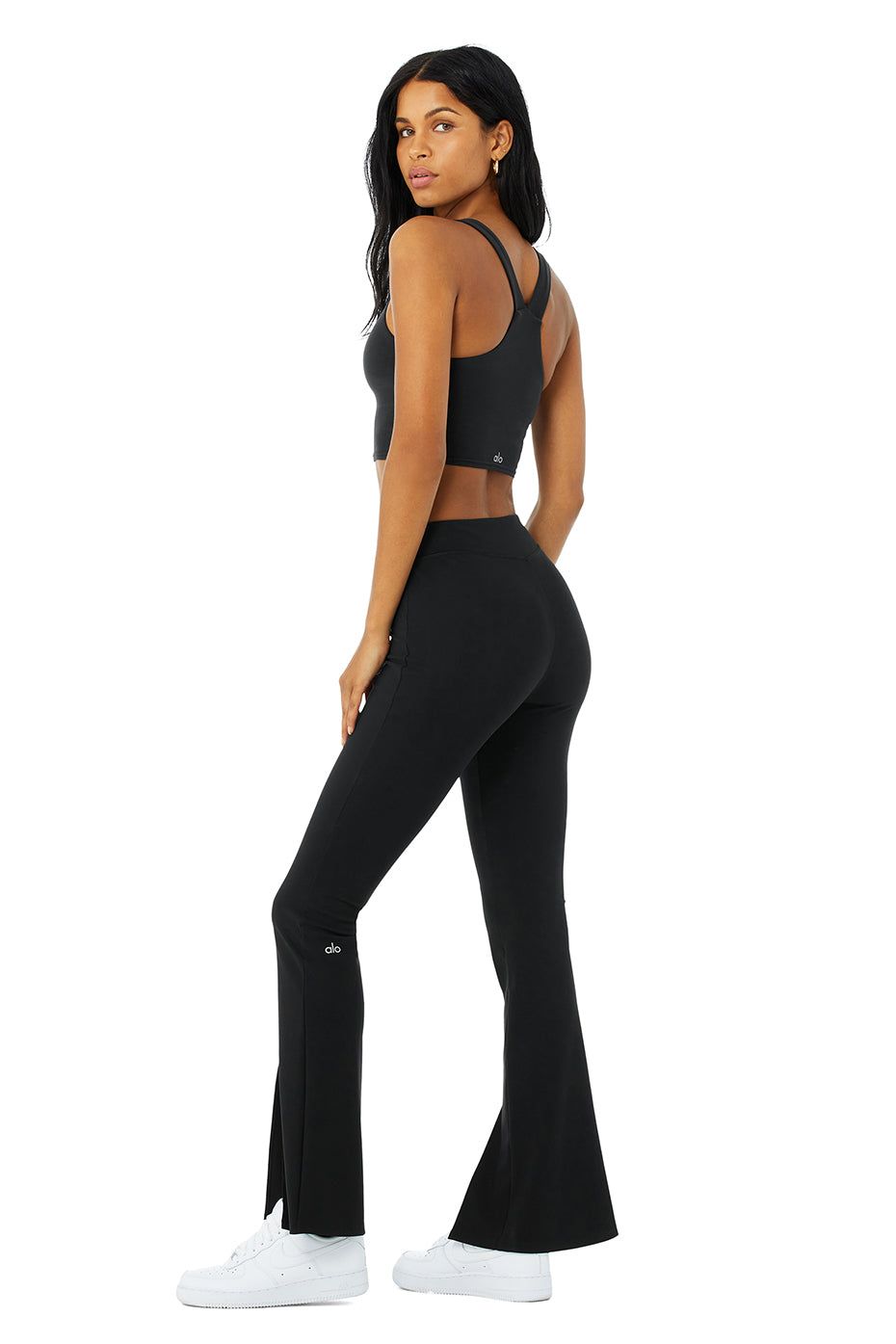 Airbrush Real Bra Tank Set & Airbrush High-Waist Flutter Legging Set - Black sold by Alo Yoga product image thumbnail 2