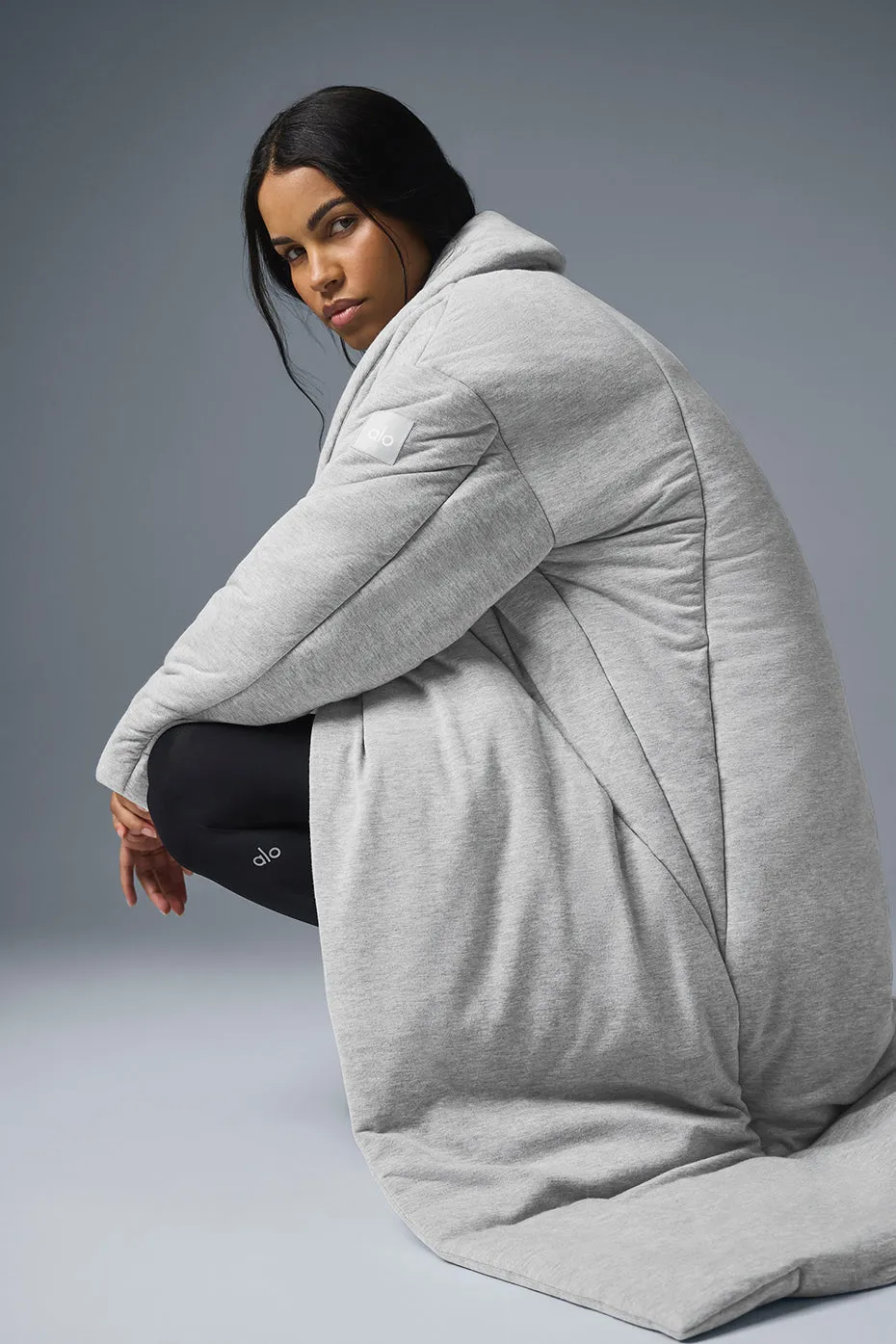 Quilted Perfection Puffer - Athletic Heather Grey sold by Alo Yoga