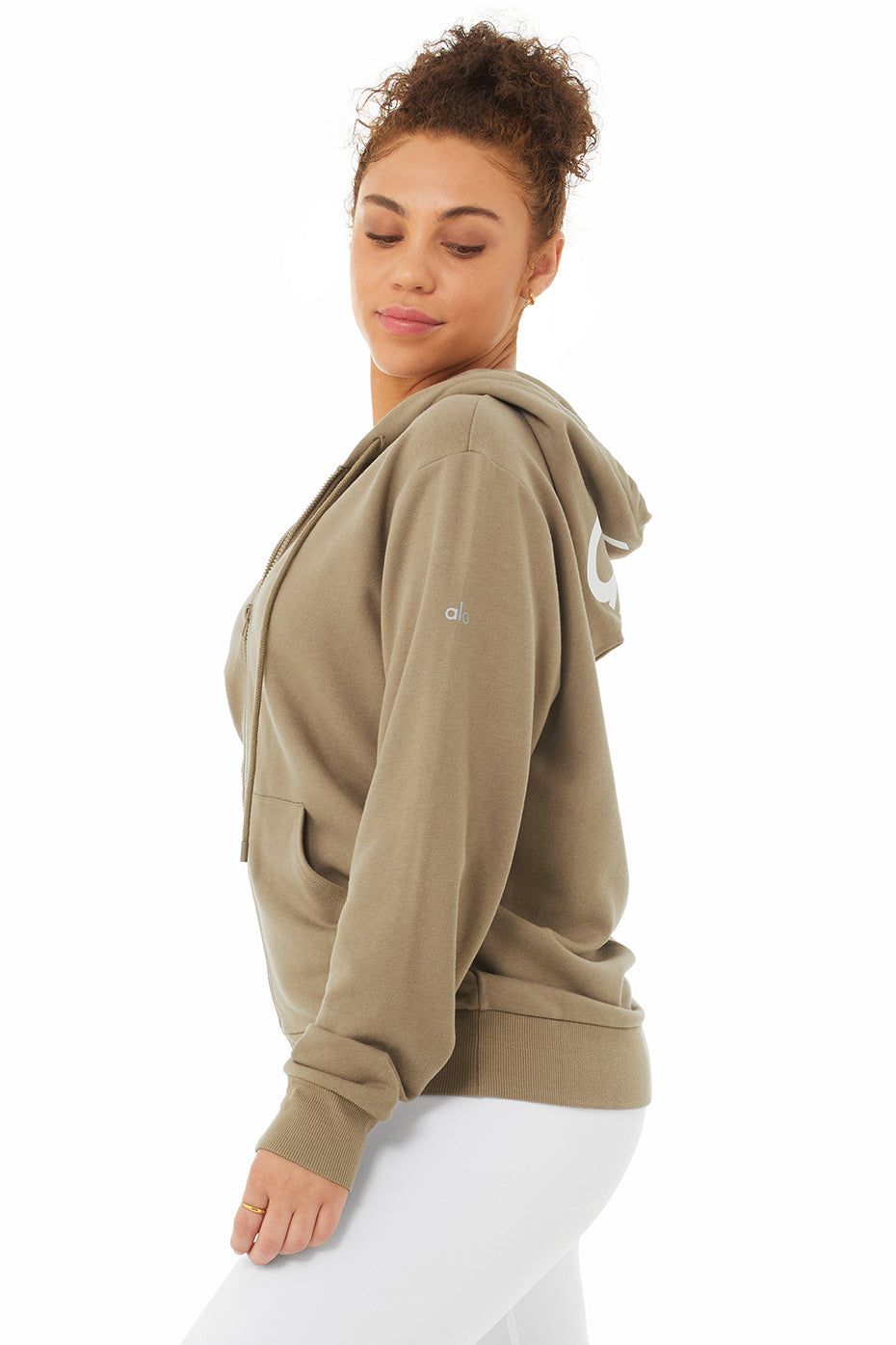 Caliber Zip Hoodie - Gravel/White sold by Alo Yoga product image thumbnail 8