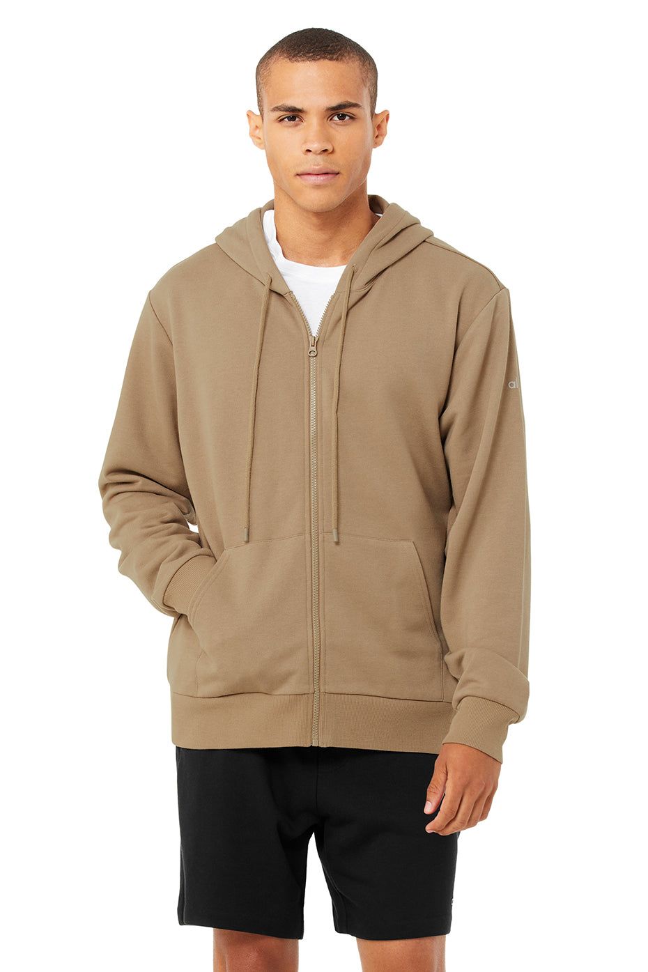 Caliber Zip Hoodie - Gravel/White sold by Alo Yoga product image thumbnail 11