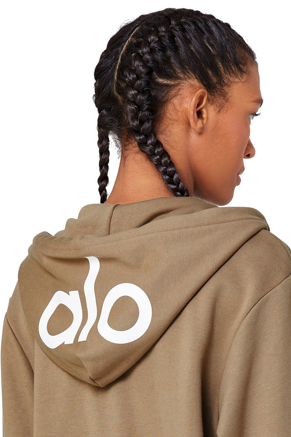 Caliber Zip Hoodie - Gravel/White sold by Alo Yoga product image thumbnail 5