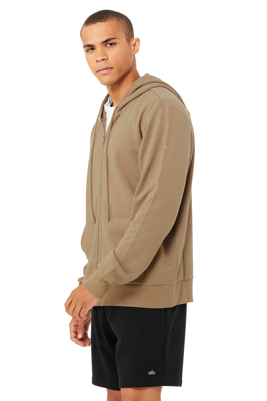 Caliber Zip Hoodie - Gravel/White sold by Alo Yoga product image thumbnail 14