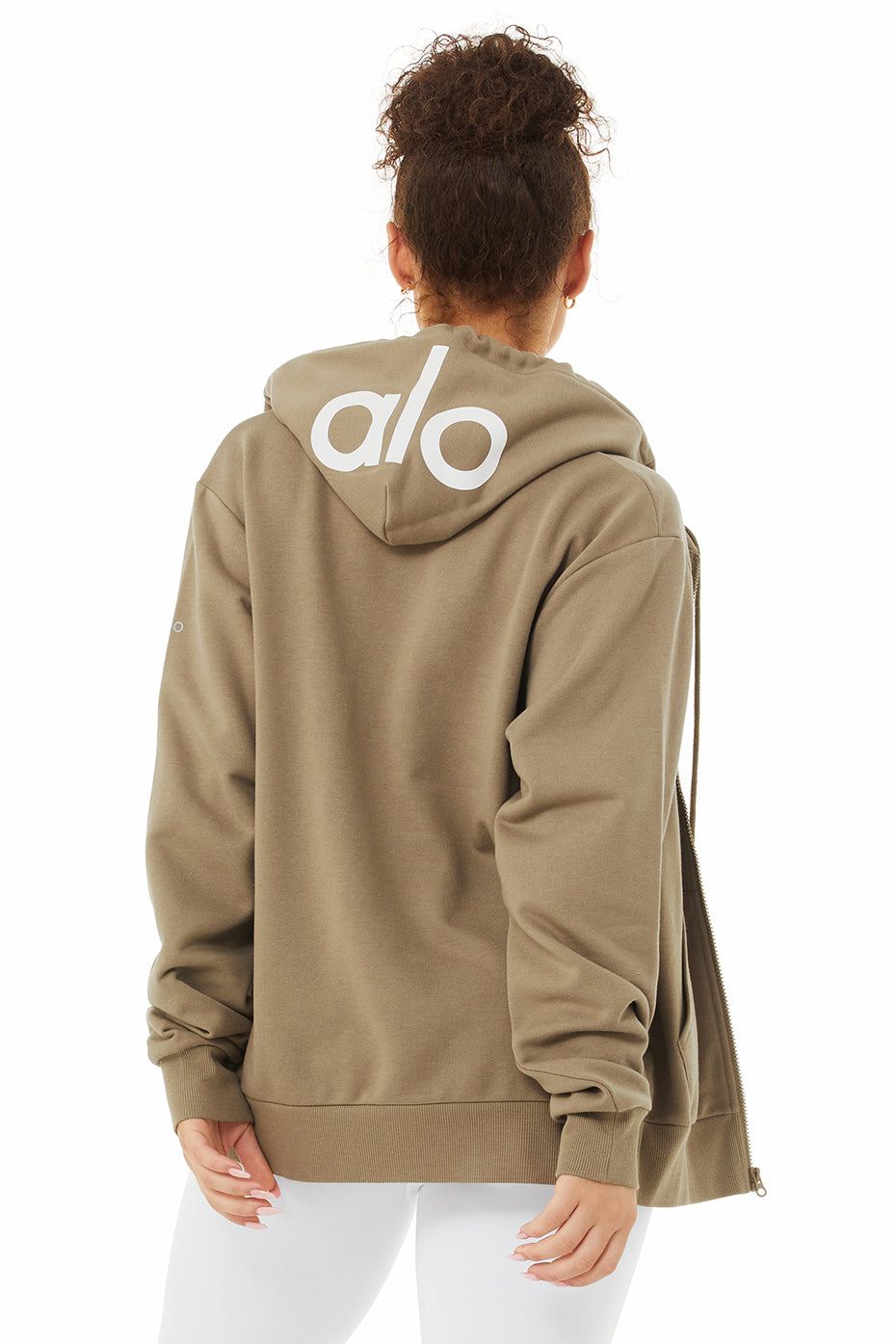 Caliber Zip Hoodie - Gravel/White sold by Alo Yoga product image thumbnail 9