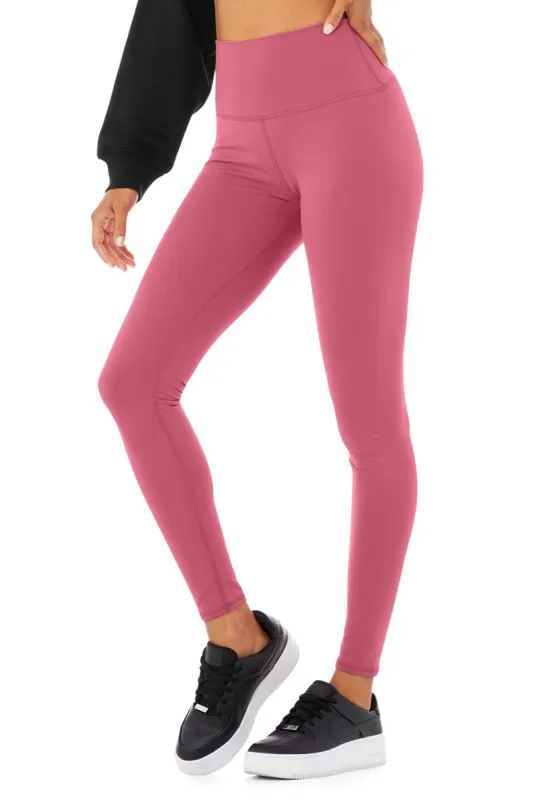 High-Waist Airbrush Legging - Raspberry Sorbet sold by Alo Yoga