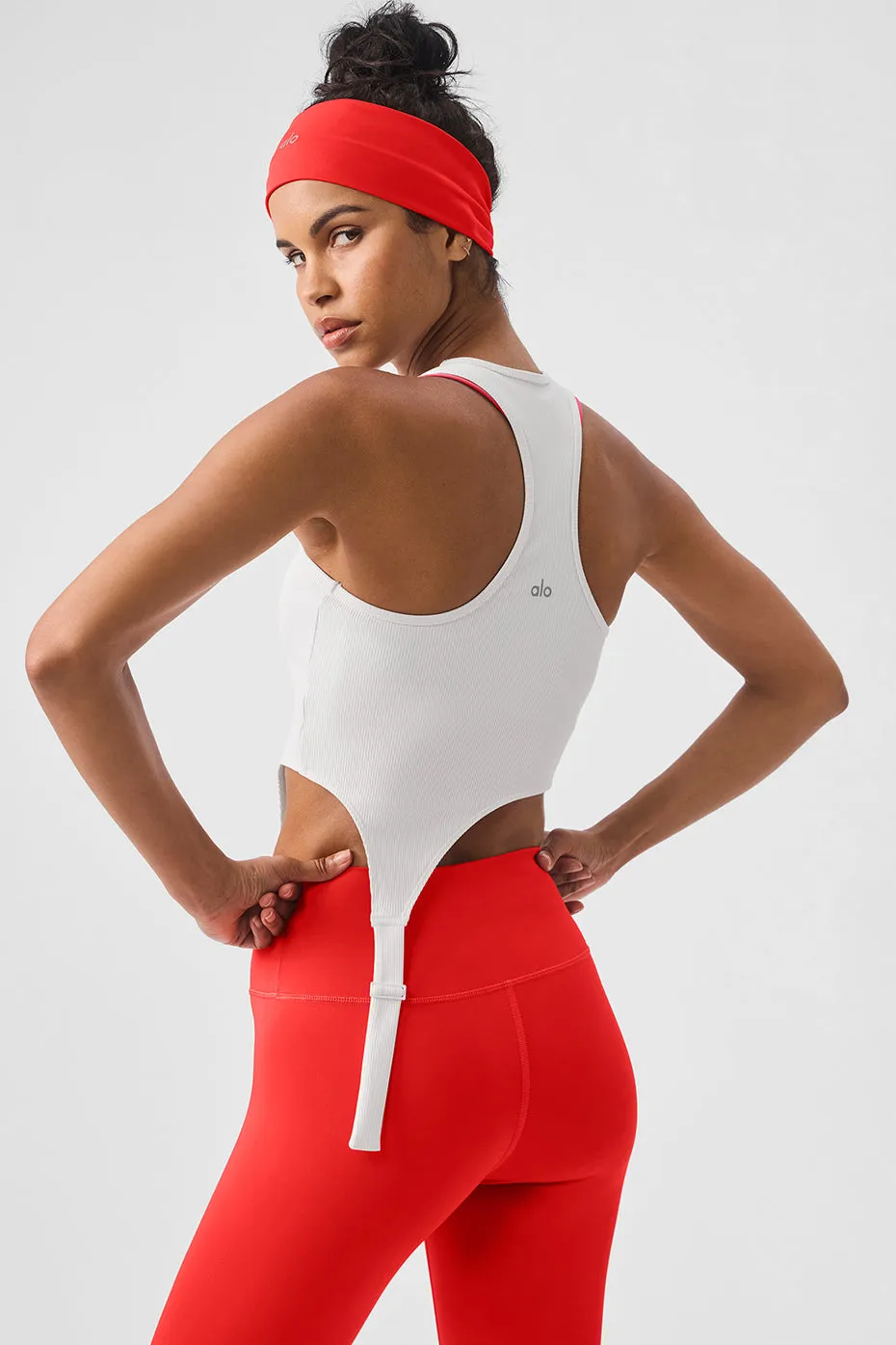 Alosoft Ribbed Revelation Tank - White sold by Alo Yoga product image thumbnail 2