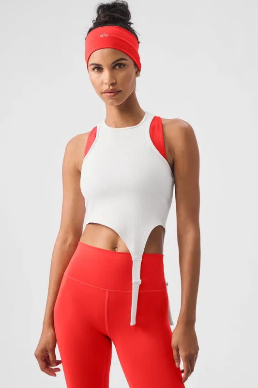 Alosoft Ribbed Revelation Tank - White sold by Alo Yoga