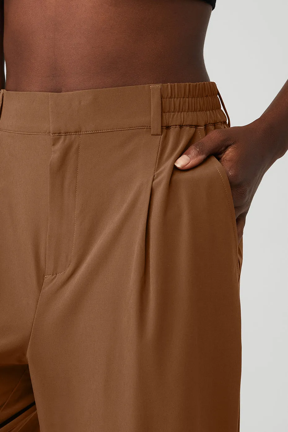 High-Waist Pursuit Trouser - Cinnamon Brown sold by Alo Yoga product image thumbnail 4