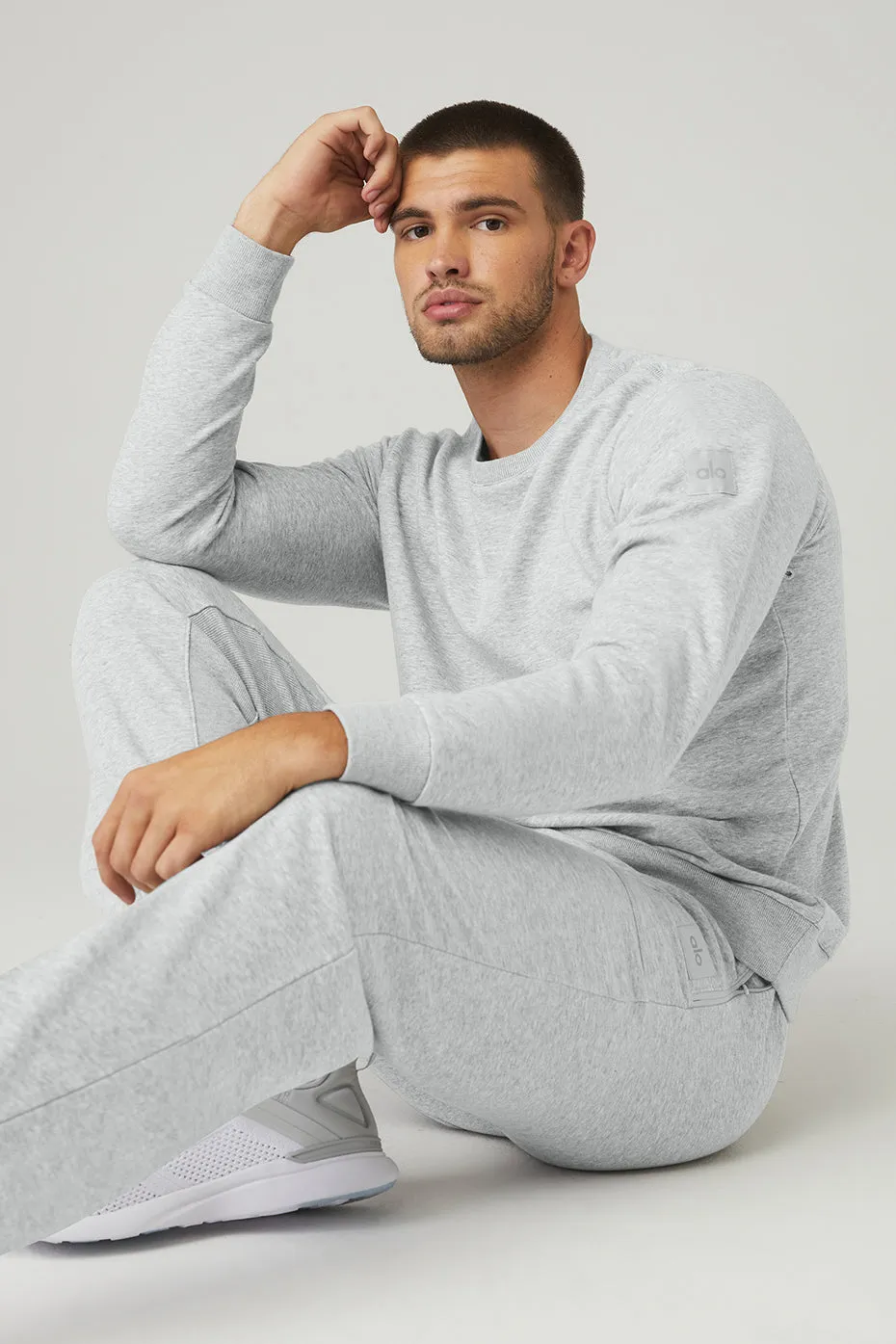 Qualifier Crewneck - Athletic Heather Grey sold by Alo Yoga product image thumbnail 5