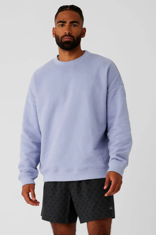 Renown Heavy Weight Crew Neck Pullover - Icy Purple sold by Alo Yoga
