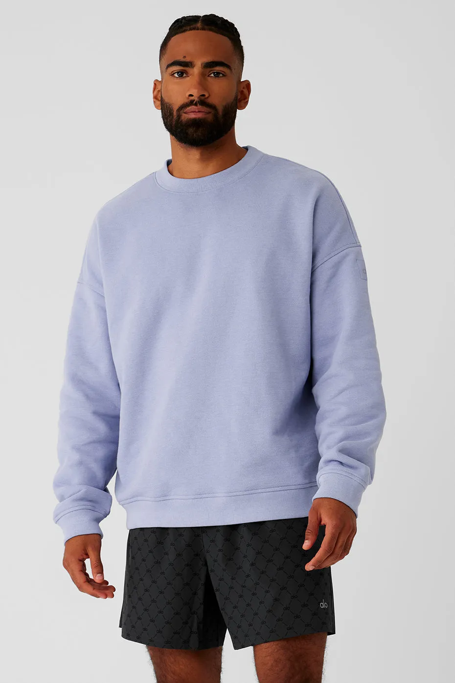 Renown Heavy Weight Crew Neck Pullover - Icy Purple sold by Alo Yoga