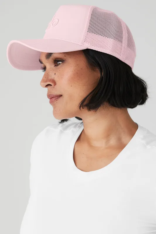 ALO Yoga District Trucker Hat Pink ? Pilates Princess Athleisure Cap - NWT alo yoga district trucker - Gem main image 3