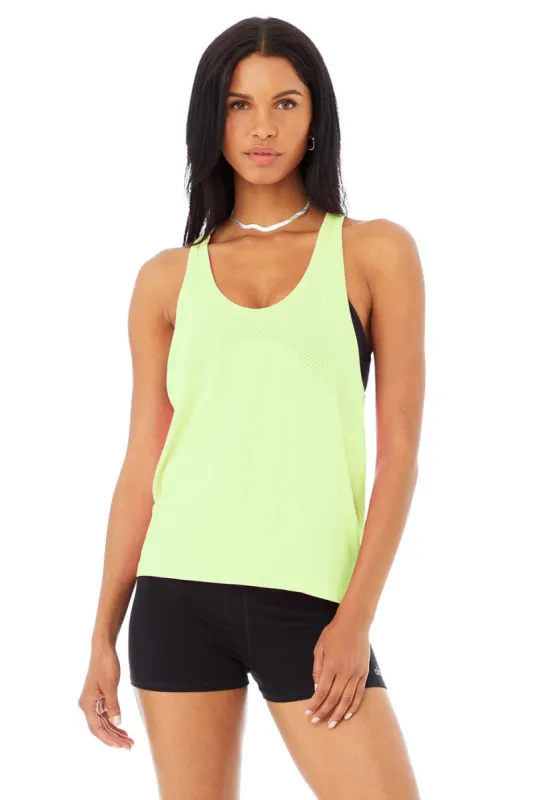 Seamless Essential Tank - Neon Lime sold by Alo Yoga