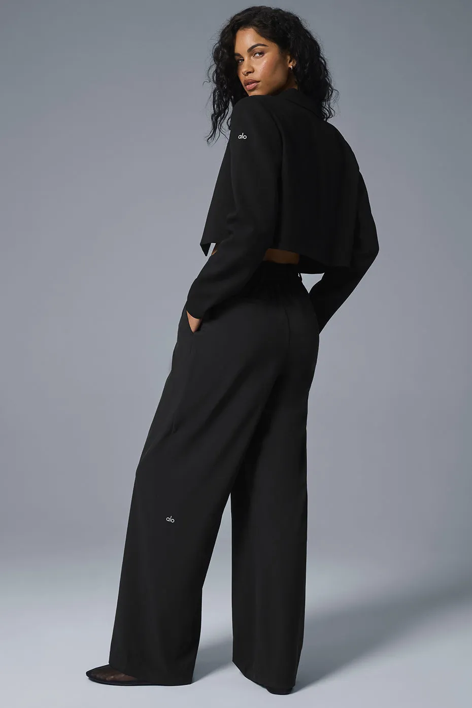Cropped First-Class Blazer - Black sold by Alo Yoga product image thumbnail 2