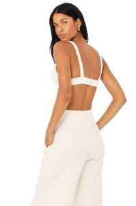 Ribbed Take Comfort Bra - Ivory sold by Alo Yoga