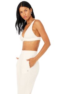 Ribbed Take Comfort Bra - Ivory sold by Alo Yoga