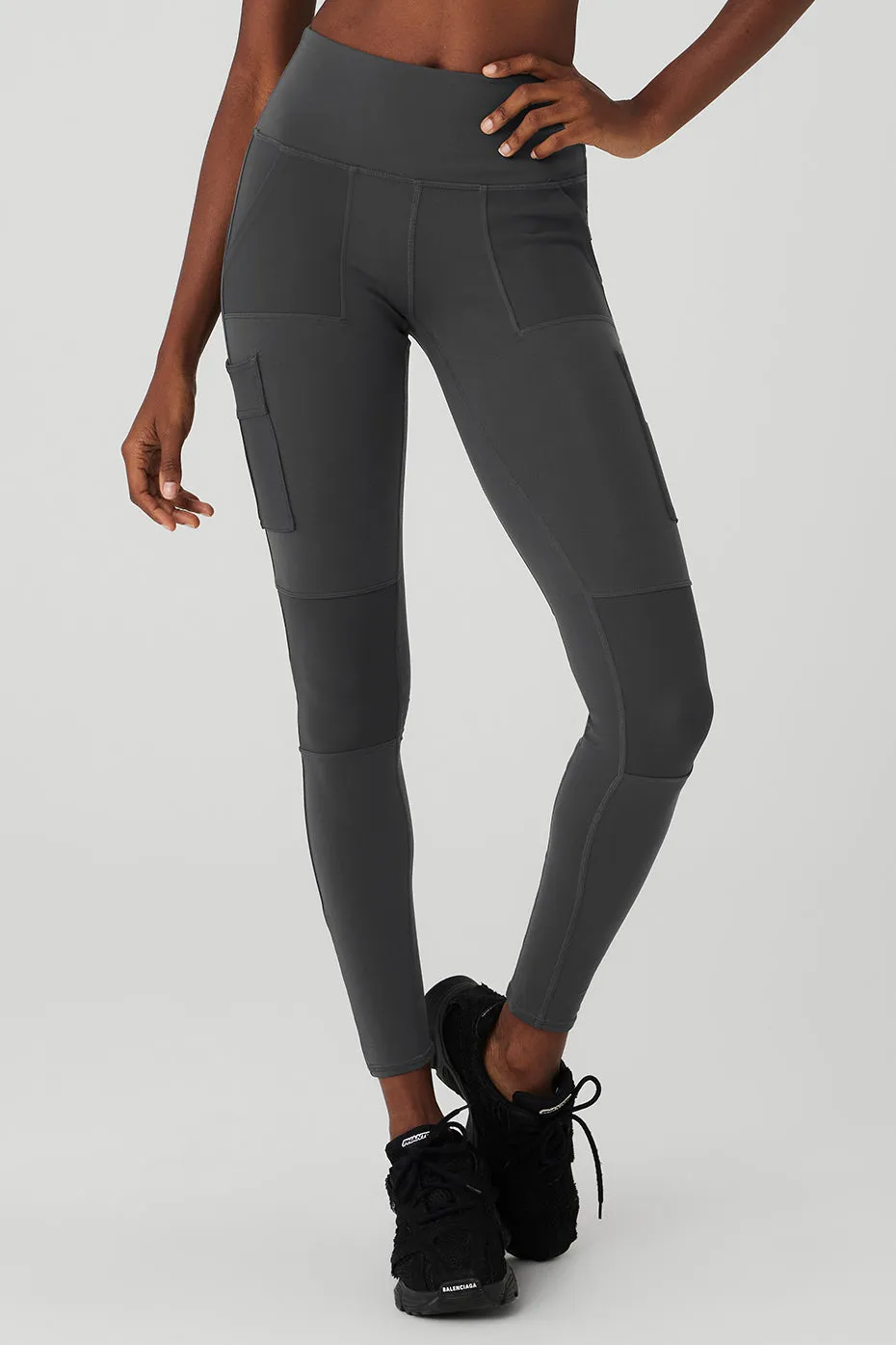 High-Waist Cargo Legging - Anthracite sold by Alo Yoga