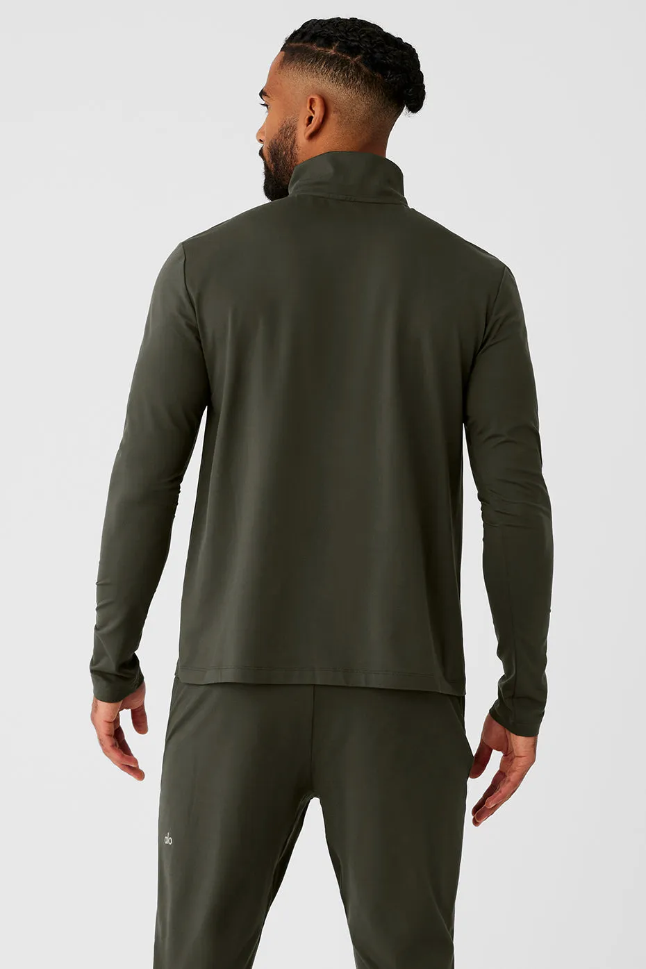 Conquer 1/4 Zip Reform Long Sleeve - Stealth Green | Parallel