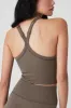 Seamless Ribbed Favorite Bra Tank - Olive Tree sold by Alo Yoga