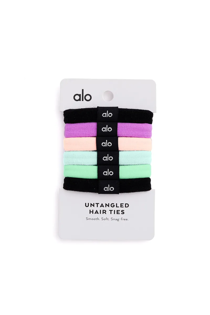 ヘアアクセサリー [Alo Yoga] Untangled Hair Tie 6-Pack Alo Yoga Untangled Hair Tie 6-Pack - Natural Multi