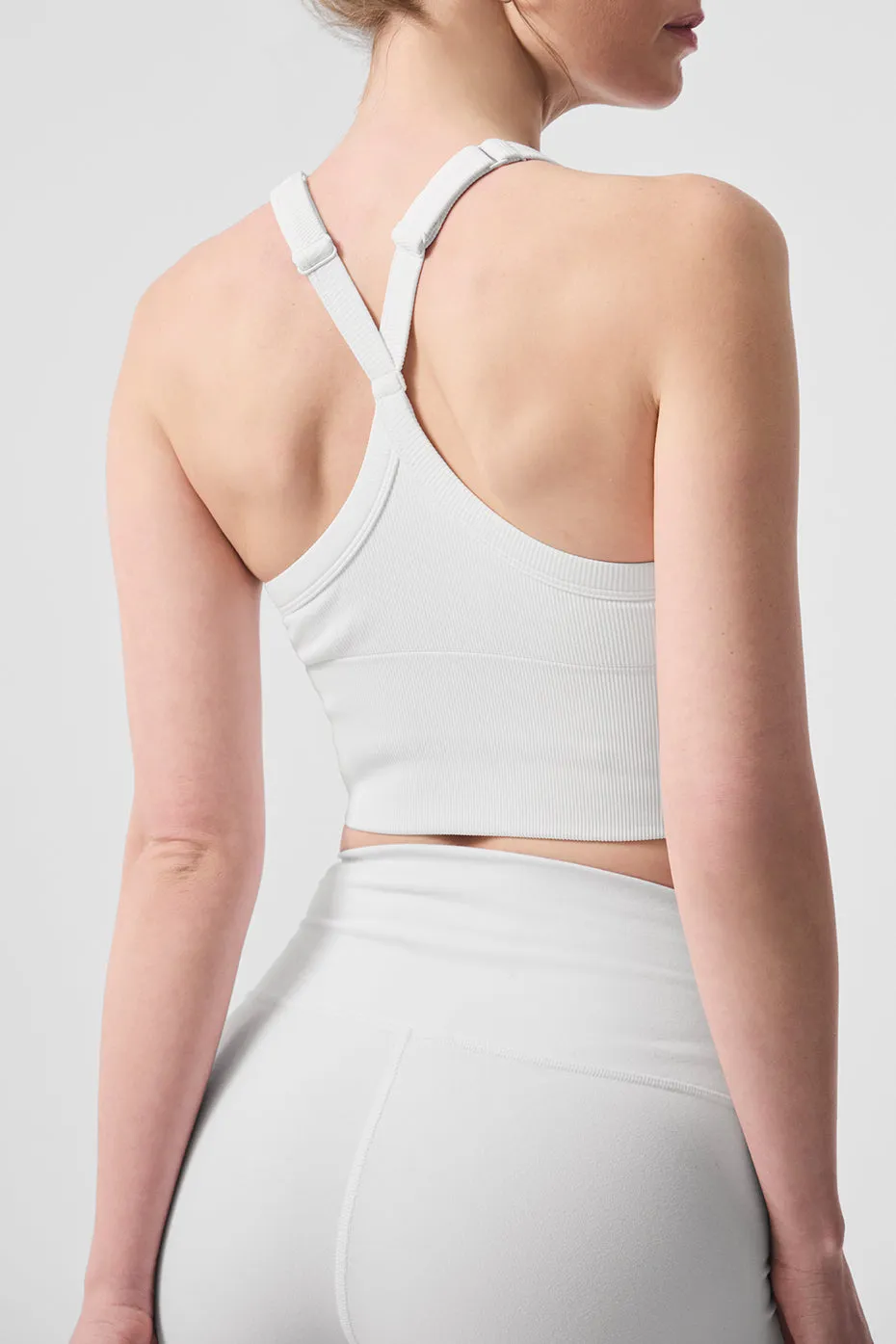 Seamless Ribbed Favorite Bra Tank - White sold by Alo Yoga product image thumbnail 2