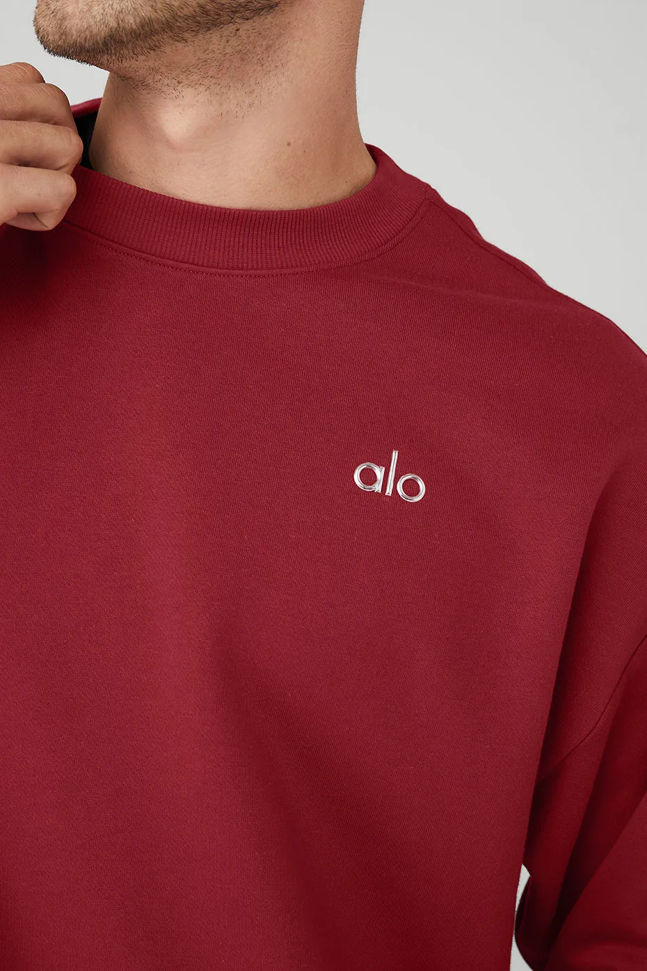 Accolade Crew Neck Pullover - Victory Red sold by Alo Yoga product image thumbnail 4