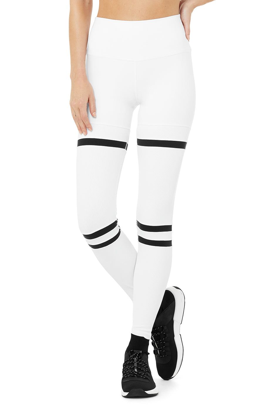 High-Waist Legit Legging - White/Black sold by Alo Yoga