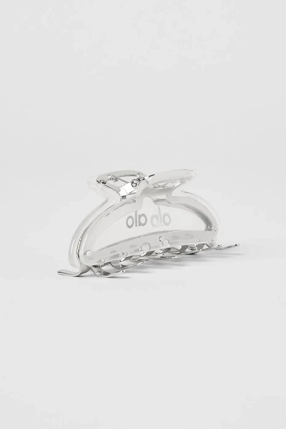 Acrylic Illusion Claw Clip - Clear Acetate/Chrome sold by Alo Yoga