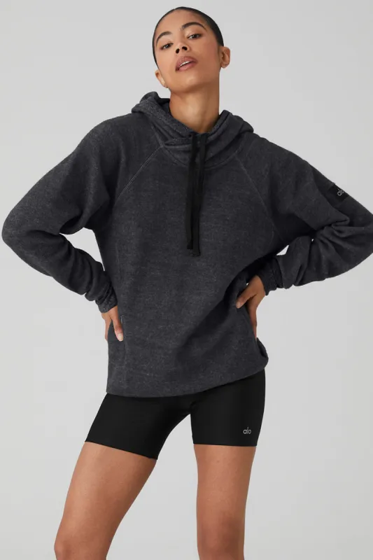 Triumph Hoodie - Charcoal Black Triblend made by Alo Yoga
