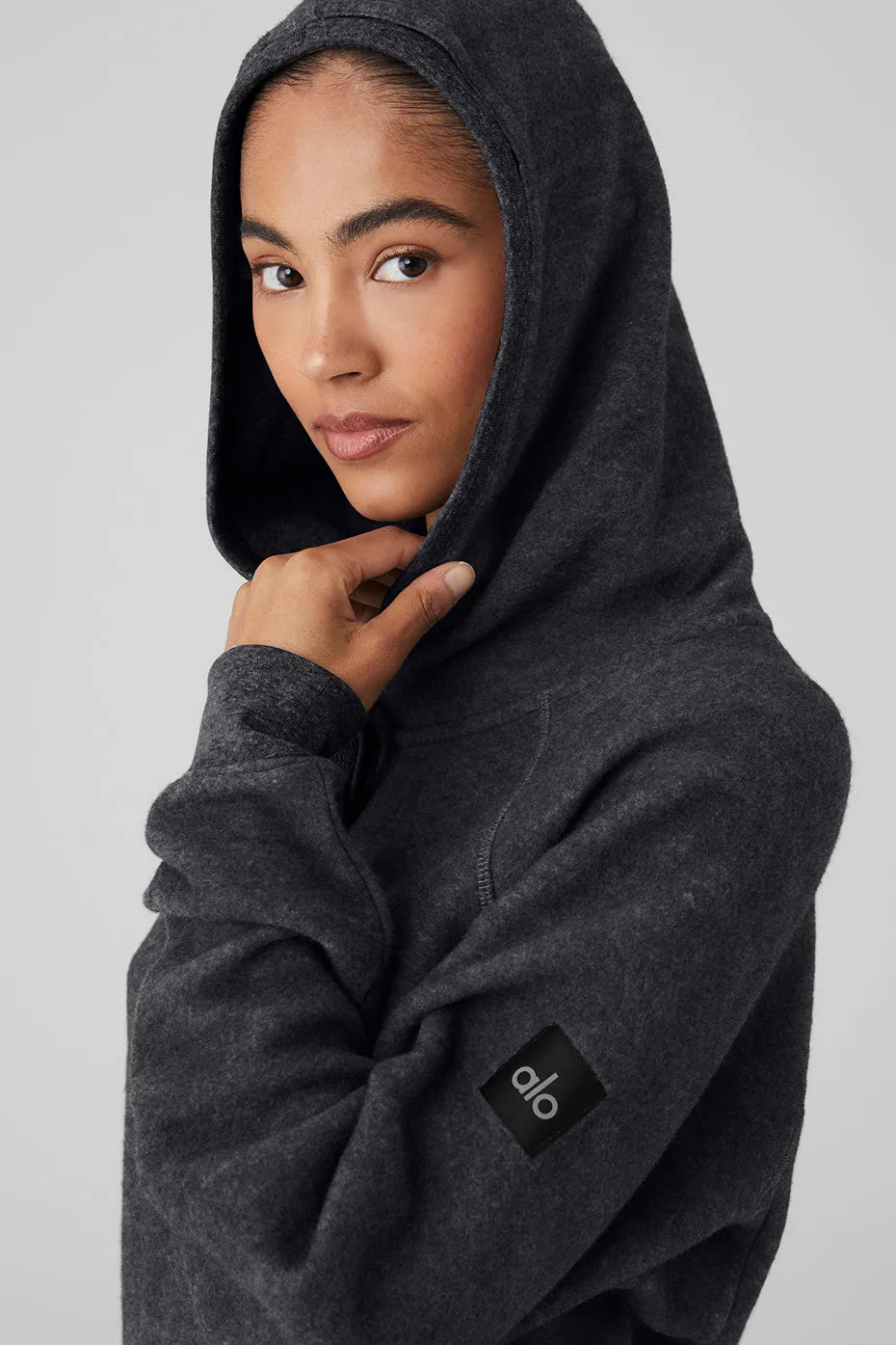 Triumph Hoodie - Charcoal Black Triblend sold by Alo Yoga product image thumbnail 4