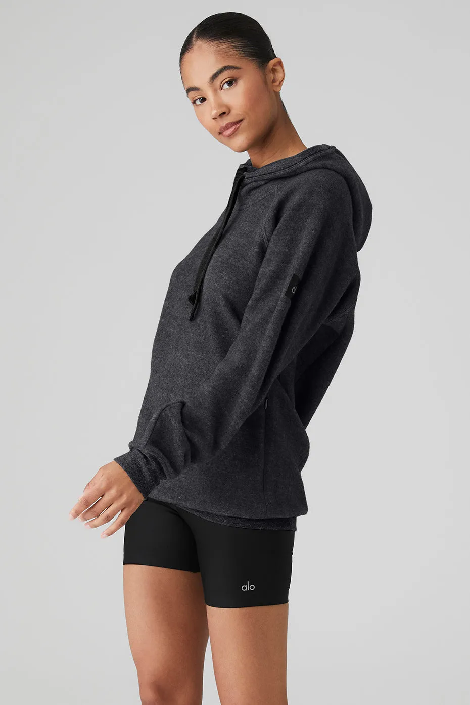 Triumph Hoodie - Charcoal Black Triblend sold by Alo Yoga product image thumbnail 3