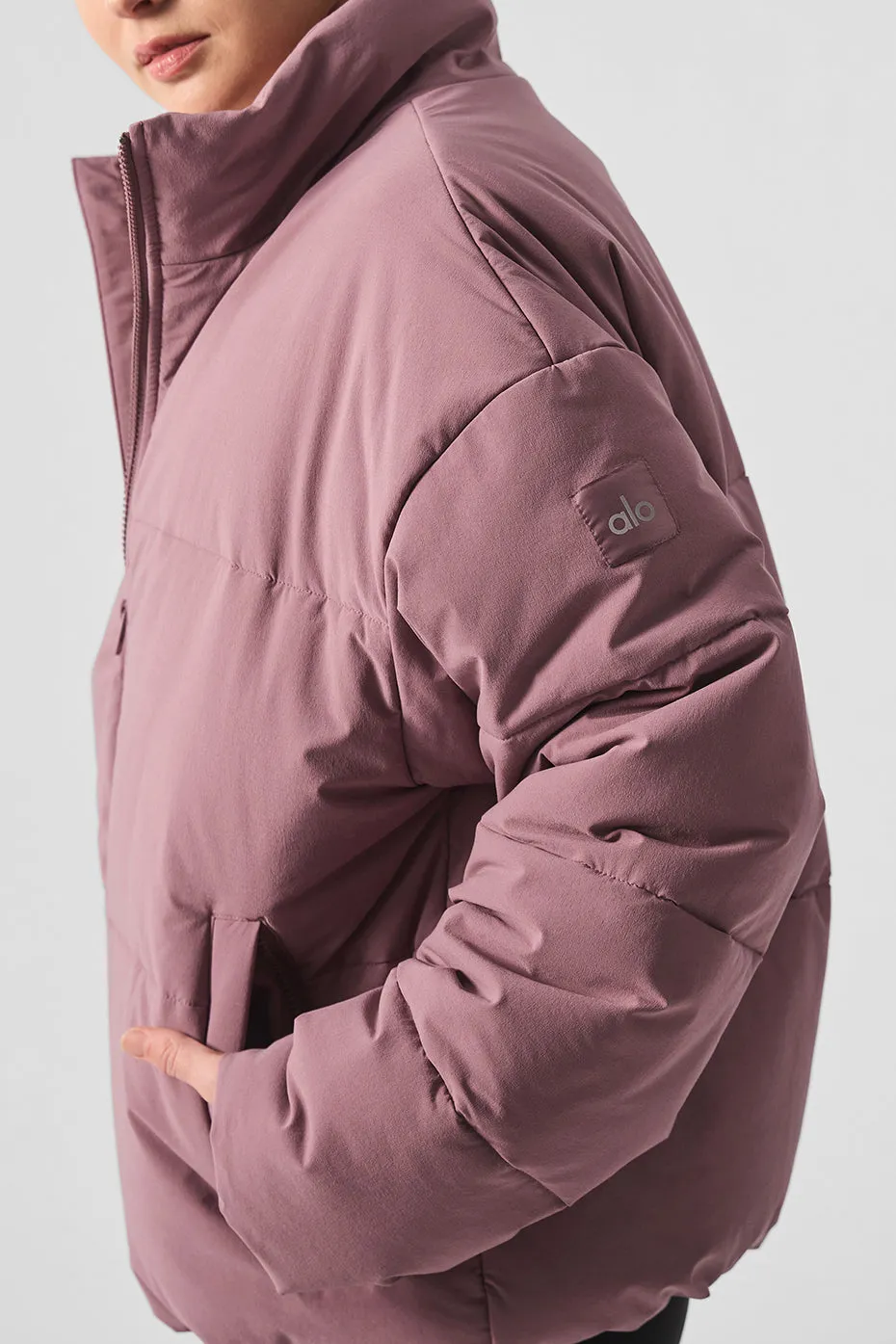 Stretch Woven Street Puffer - Woodrose sold by Alo Yoga product image thumbnail 3